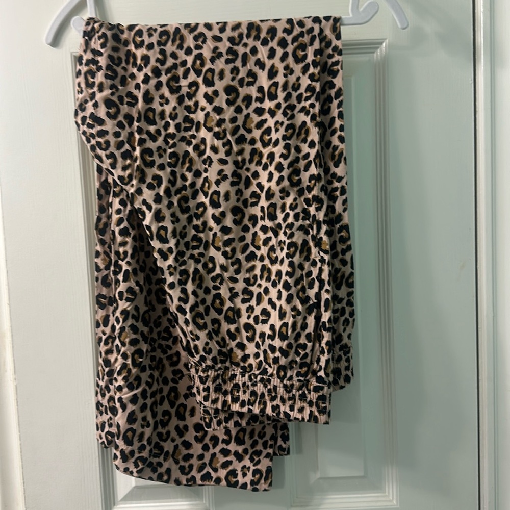 Animal print casual pants
